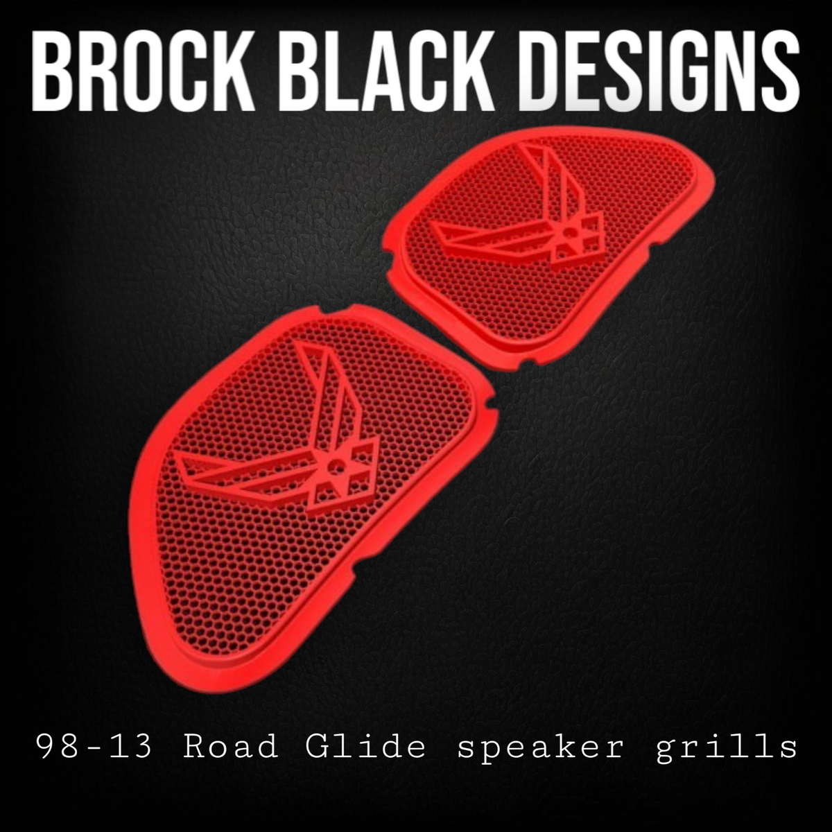 98-2024+ Road Glide 3D Air Force speakers grill covers set