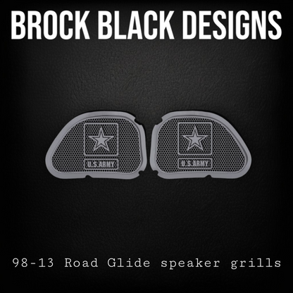 98-2024+ Road Glide 3D Army speakers grill covers set