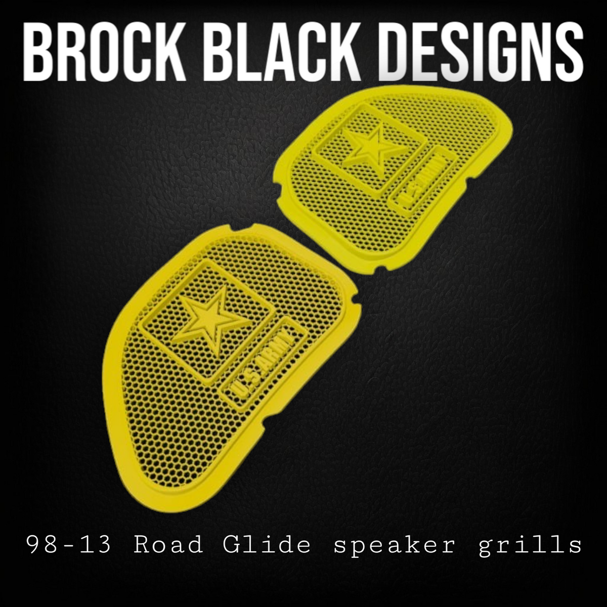 98-2024+ Road Glide 3D Army speakers grill covers set