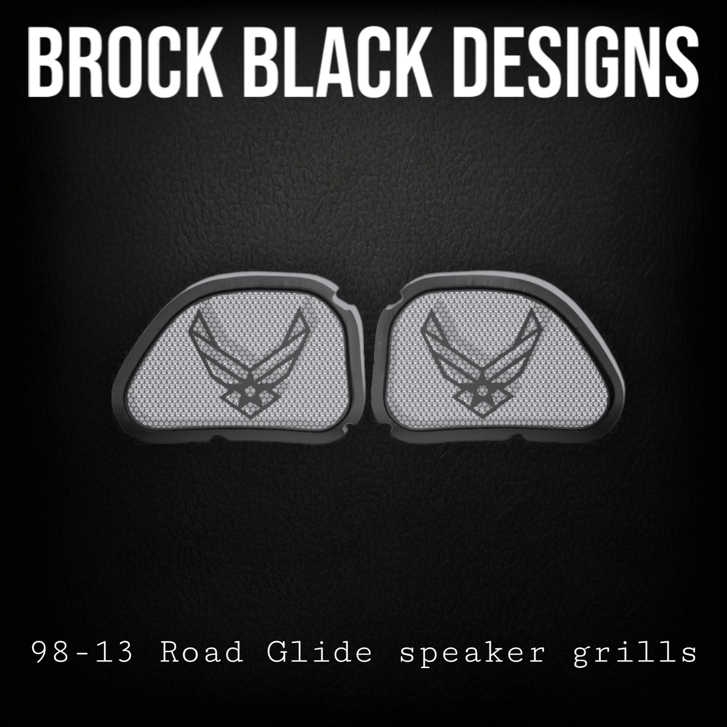 98-2024+ Road Glide 3D Air Force speakers grill covers set