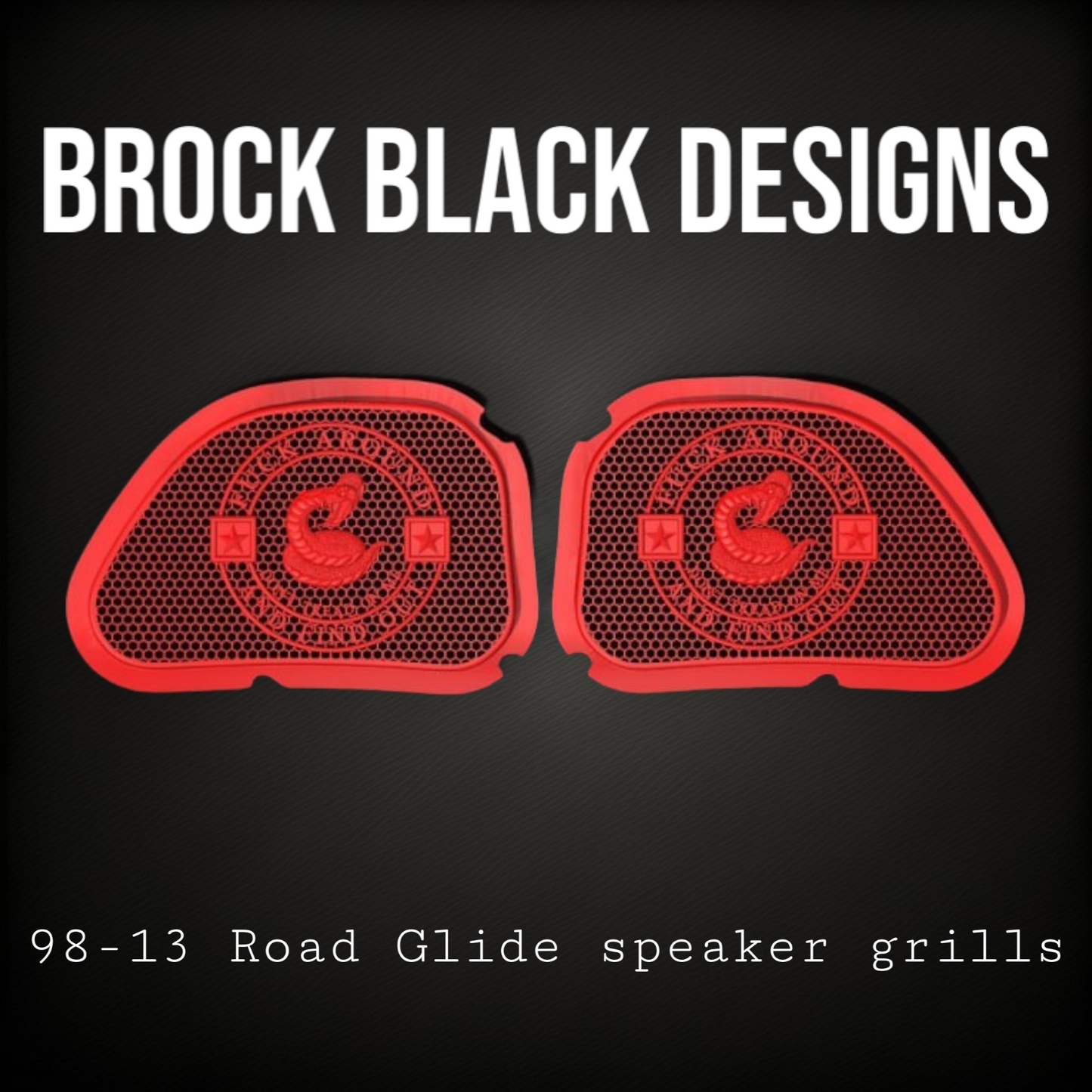 98-2024+ Road Glide inner 3D Don't Tread on me speakers grill covers set