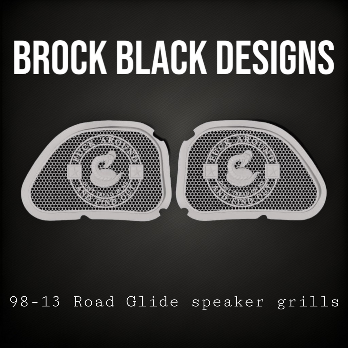 98-2024+ Road Glide inner 3D Don't Tread on me speakers grill covers set
