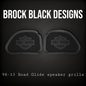 98 to 2024+ Road Glide 3D shield speakers grill covers set