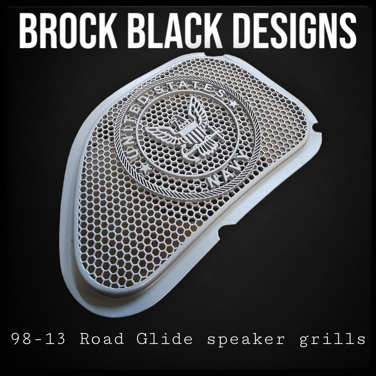 98-2024+ Road Glide 3D Navy speakers grill covers set