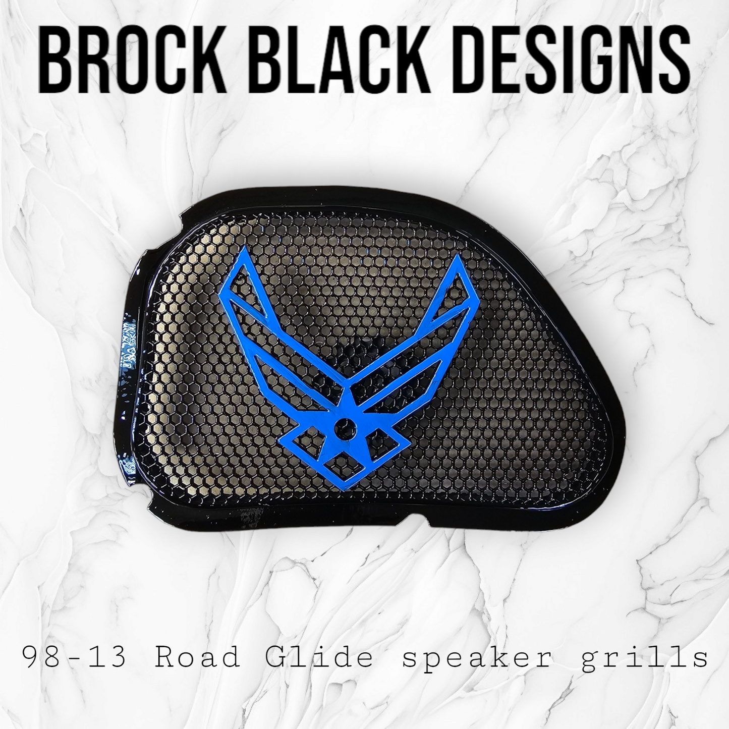 98-2024+ Road Glide 3D Air Force speakers grill covers set