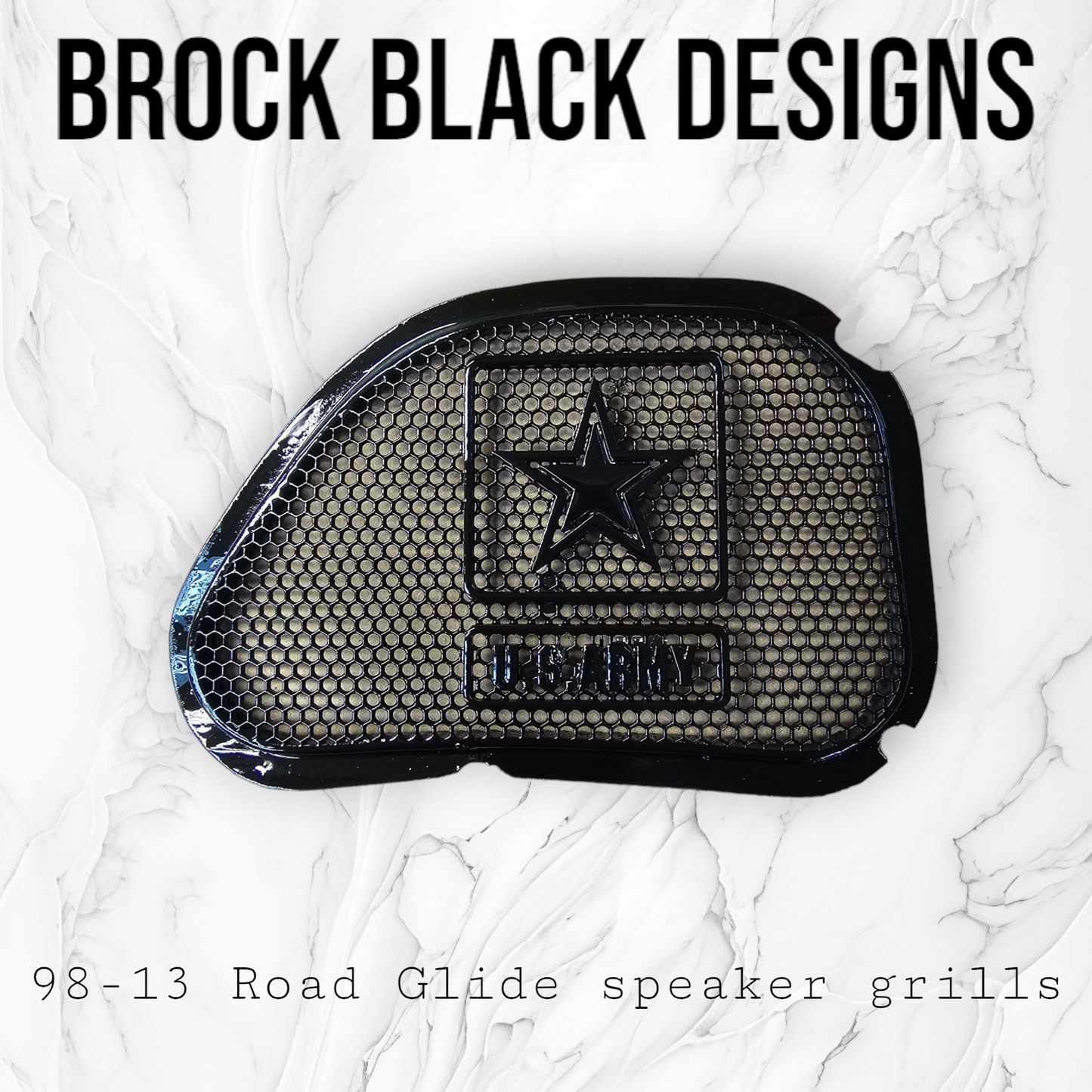 98-2024+ Road Glide 3D Army speakers grill covers set