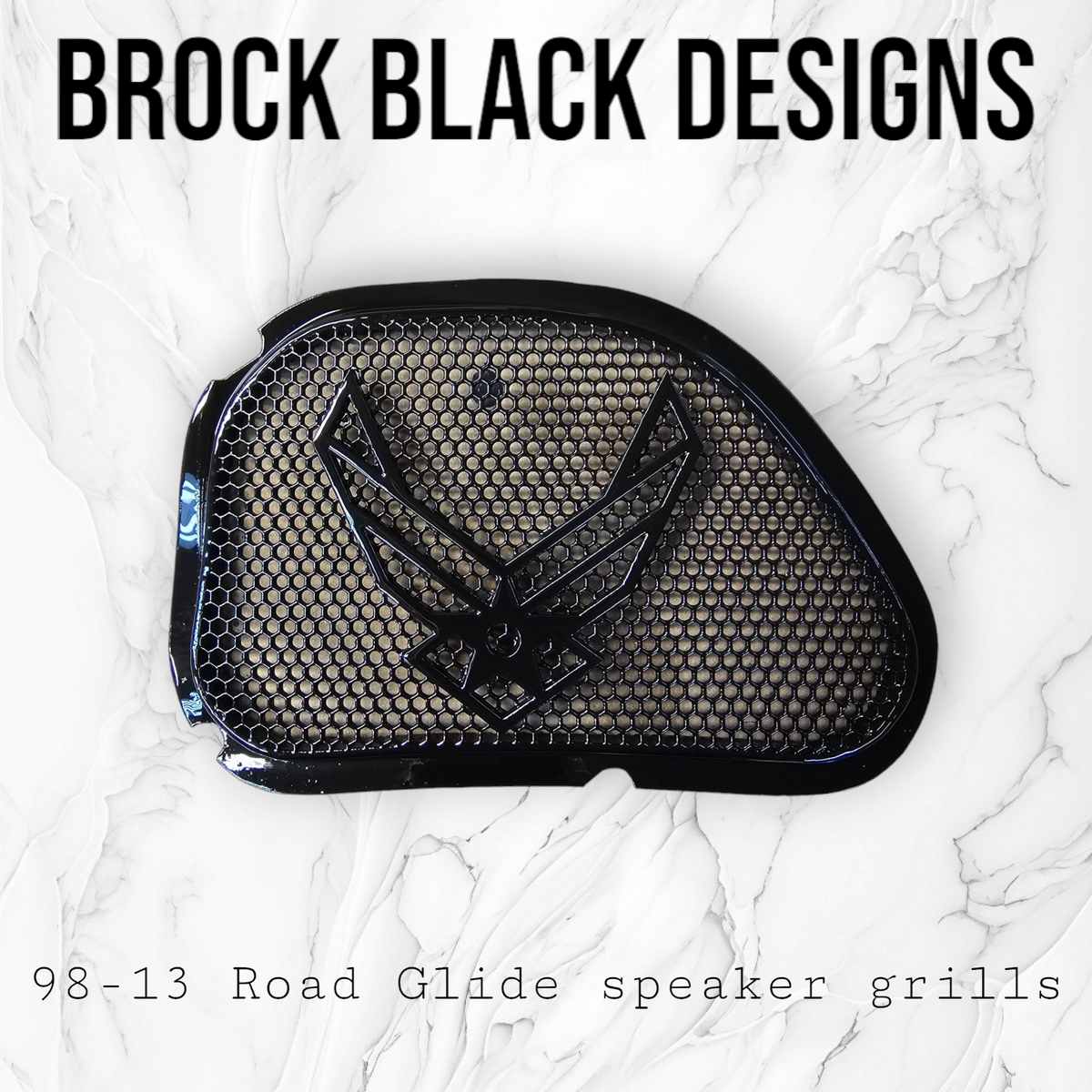 98-2024+ Road Glide 3D Air Force speakers grill covers set