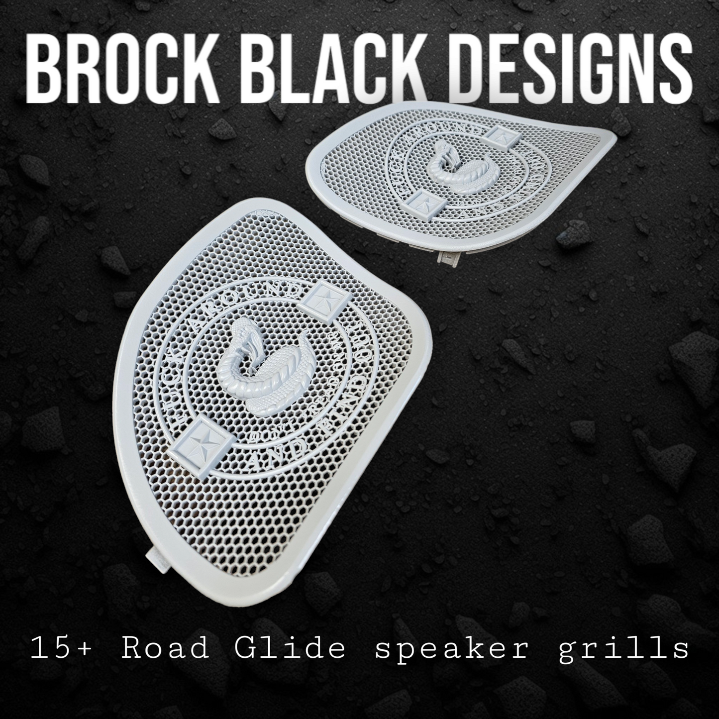 98-2024+ Road Glide inner 3D Don't Tread on me speakers grill covers set
