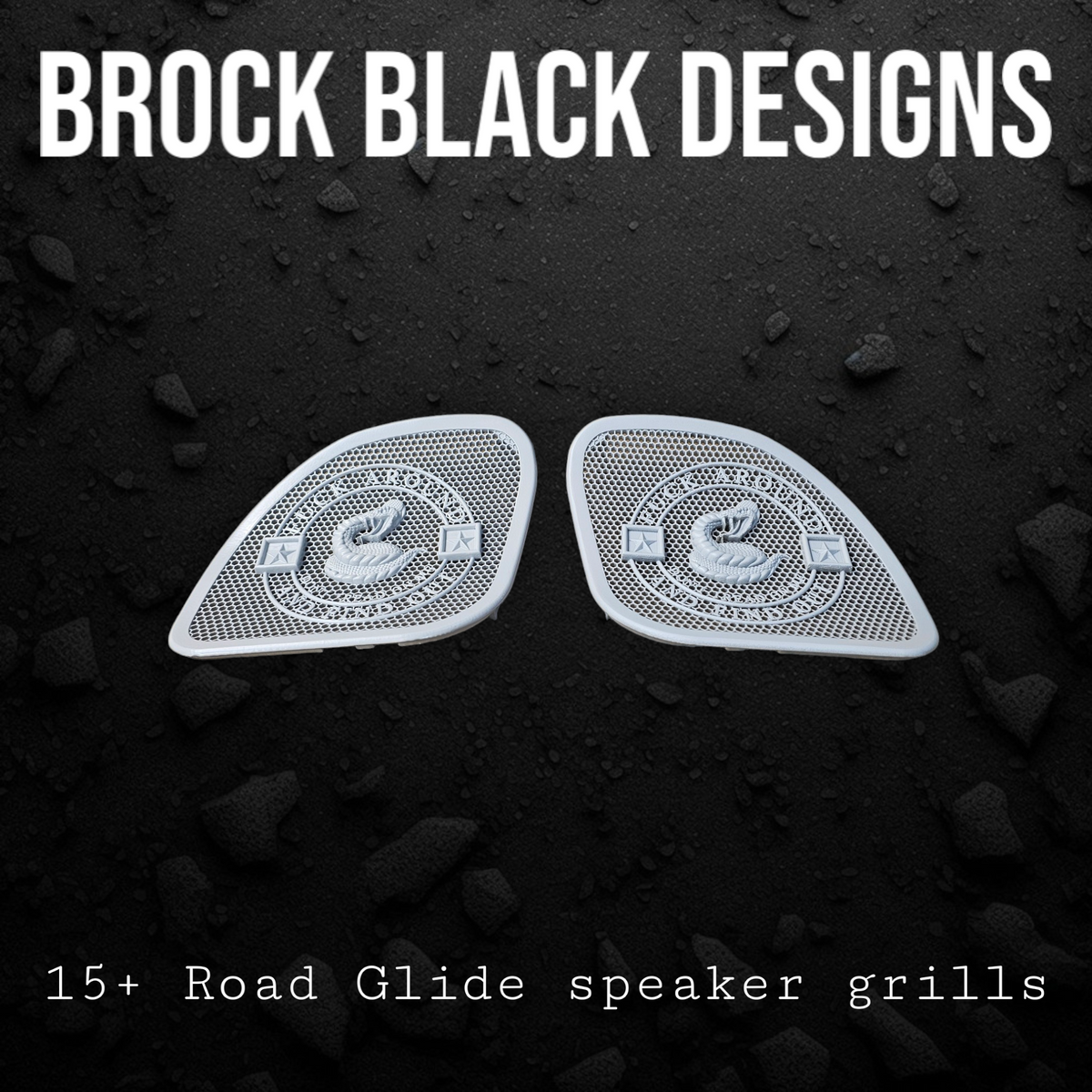 98-2024+ Road Glide inner 3D Don't Tread on me speakers grill covers set