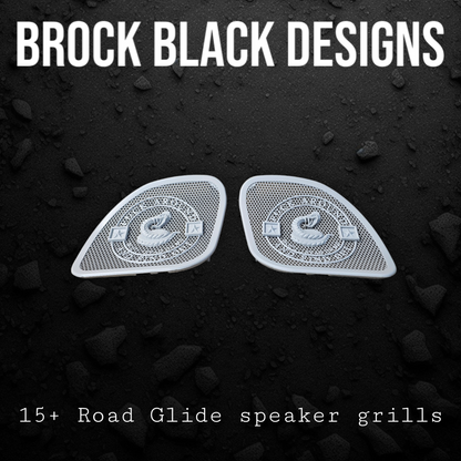 98-2024+ Road Glide inner 3D Don't Tread on me speakers grill covers set