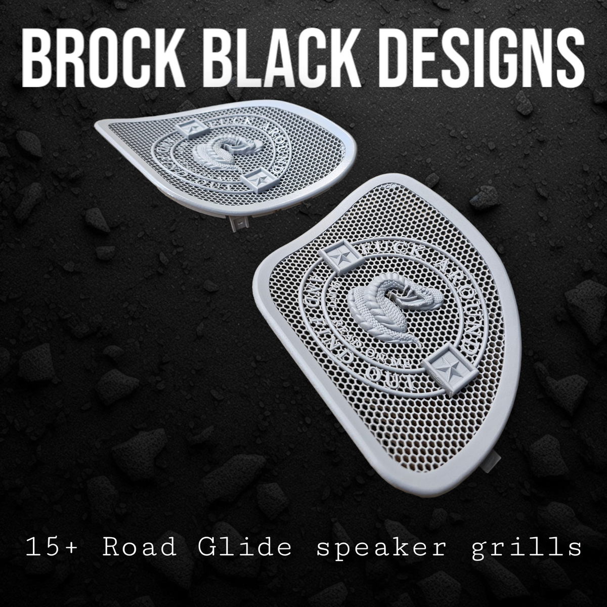 98-2024+ Road Glide inner 3D Don't Tread on me speakers grill covers set