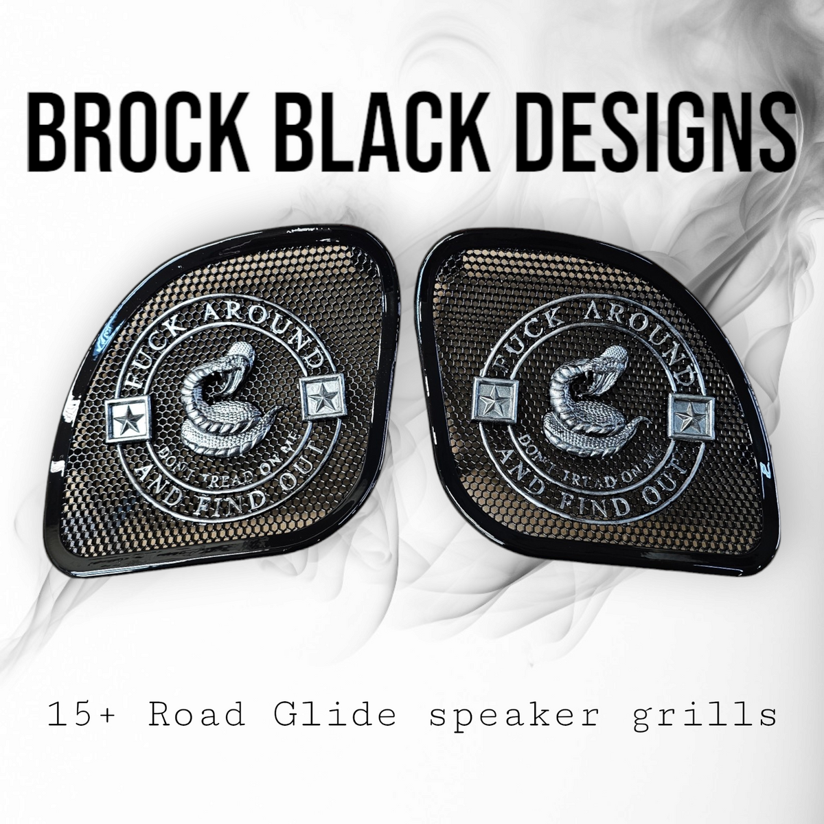 98-2024+ Road Glide inner 3D Don't Tread on me speakers grill covers set