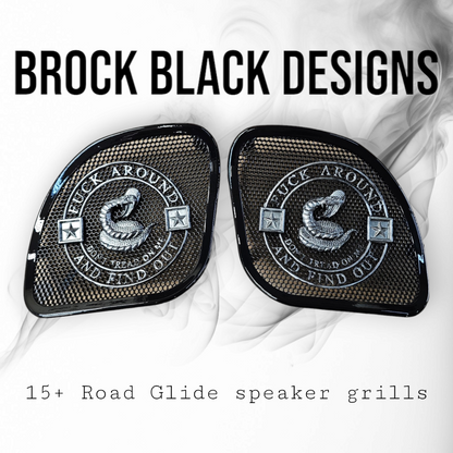 98-2024+ Road Glide inner 3D Don't Tread on me speakers grill covers set