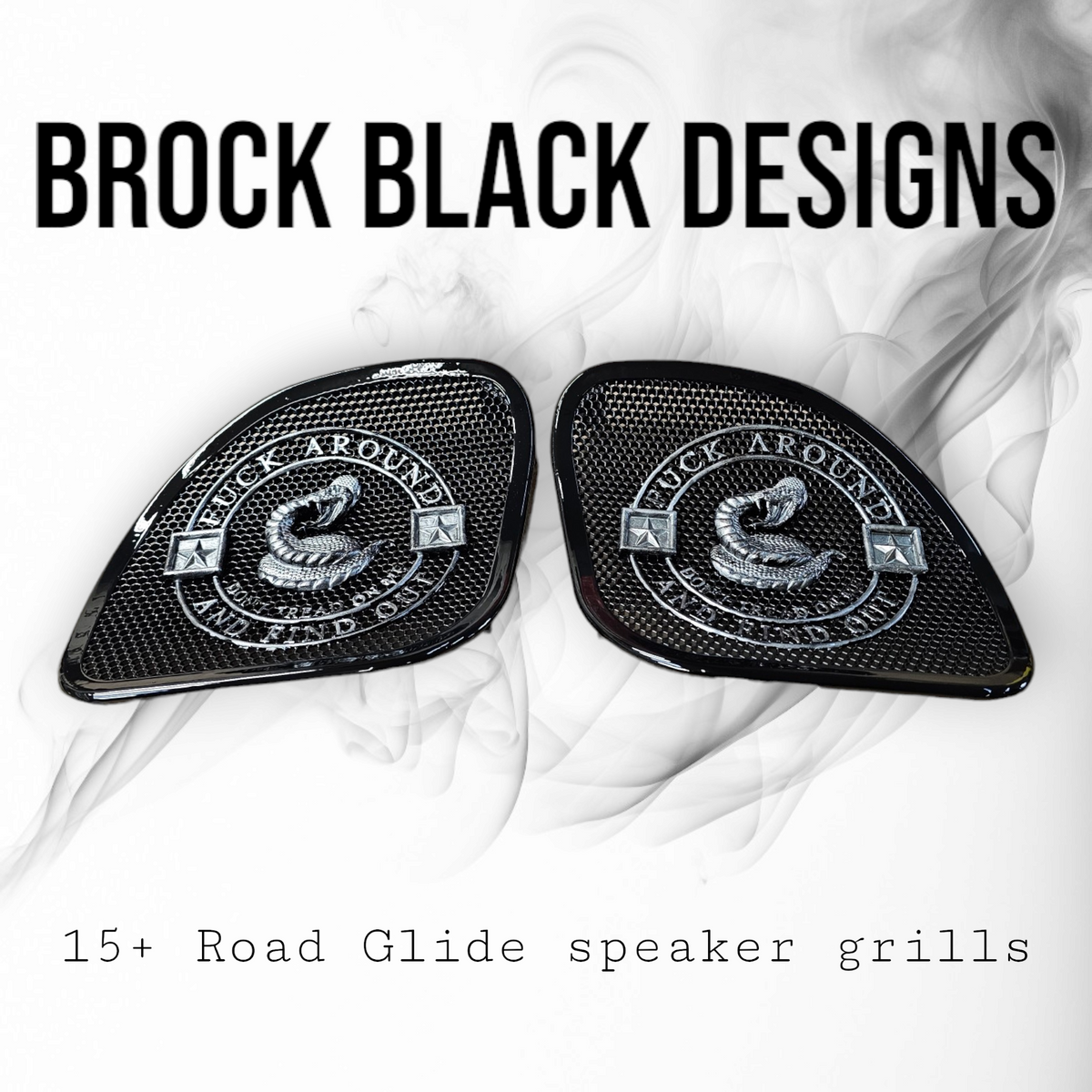98-2024+ Road Glide inner 3D Don't Tread on me speakers grill covers set