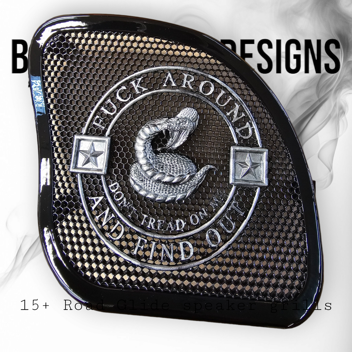 98-2024+ Road Glide inner 3D Don't Tread on me speakers grill covers set