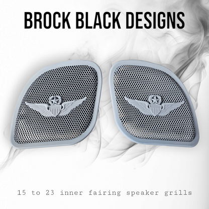 98-2024+ Road Glide 3D US Army Master chief wings seal speakers grill covers set