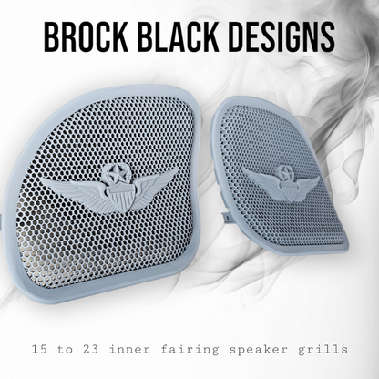98-2024+ Road Glide 3D US Army Master chief wings seal speakers grill covers set