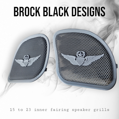 98-2024+ Road Glide 3D US Army Master chief wings seal speakers grill covers set