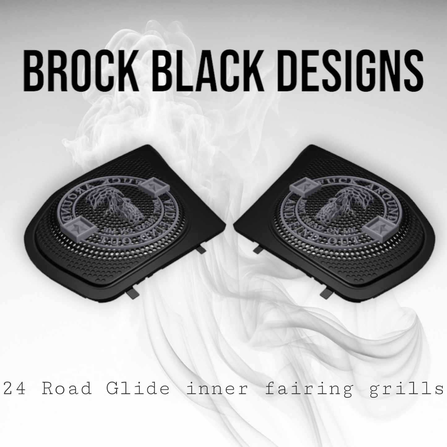 98-2024+ Road Glide inner 3D webbed skull fafo speakers grill covers set
