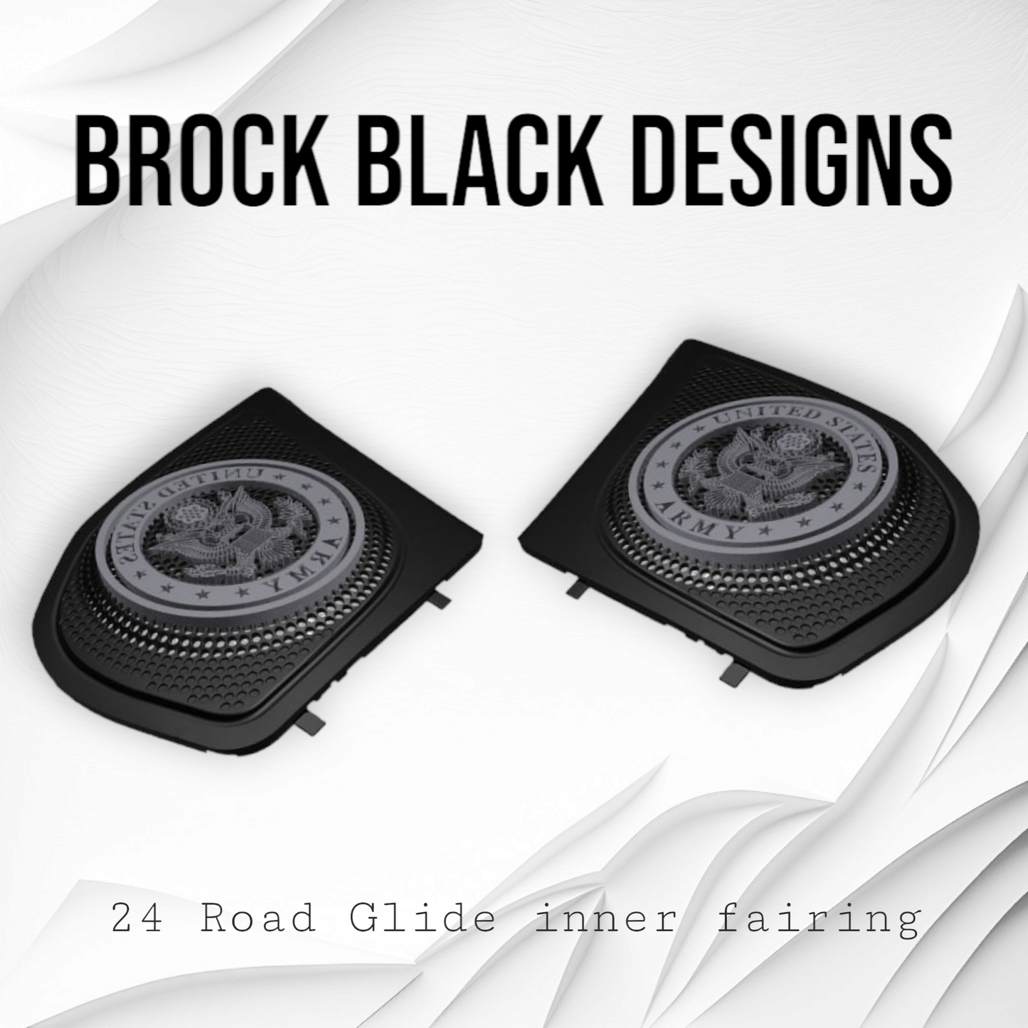 98-2024+ Road Glide 3D Army seal speakers grill covers set
