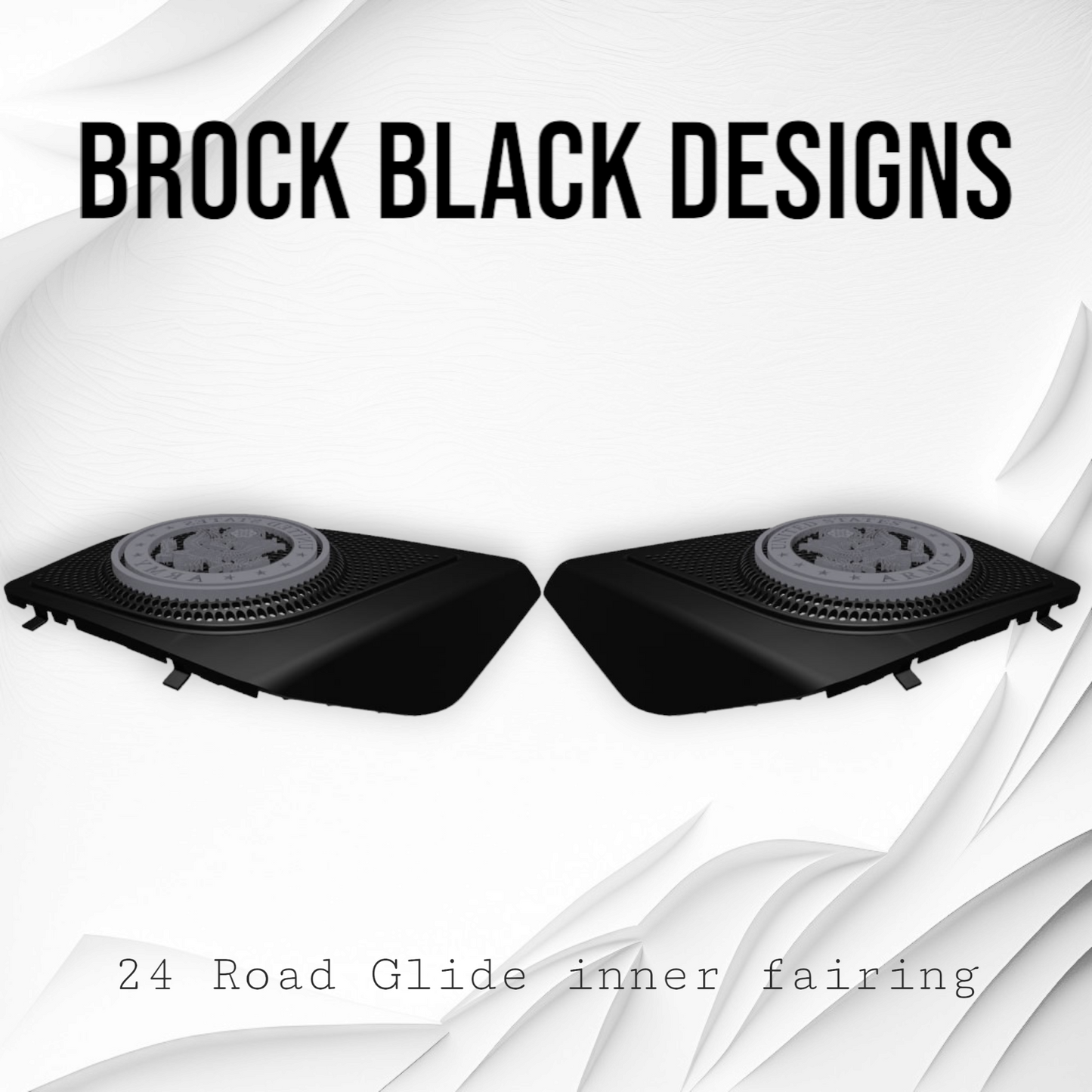 98-2024+ Road Glide 3D Army seal speakers grill covers set