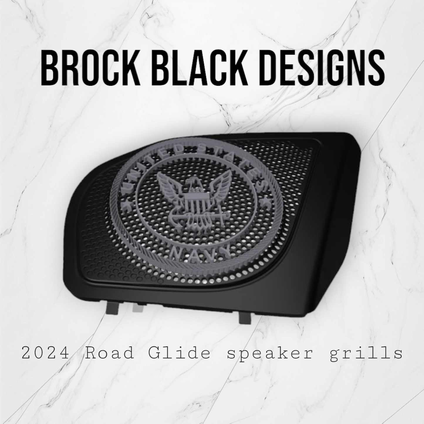 98-2024+ Road Glide 3D Navy speakers grill covers set