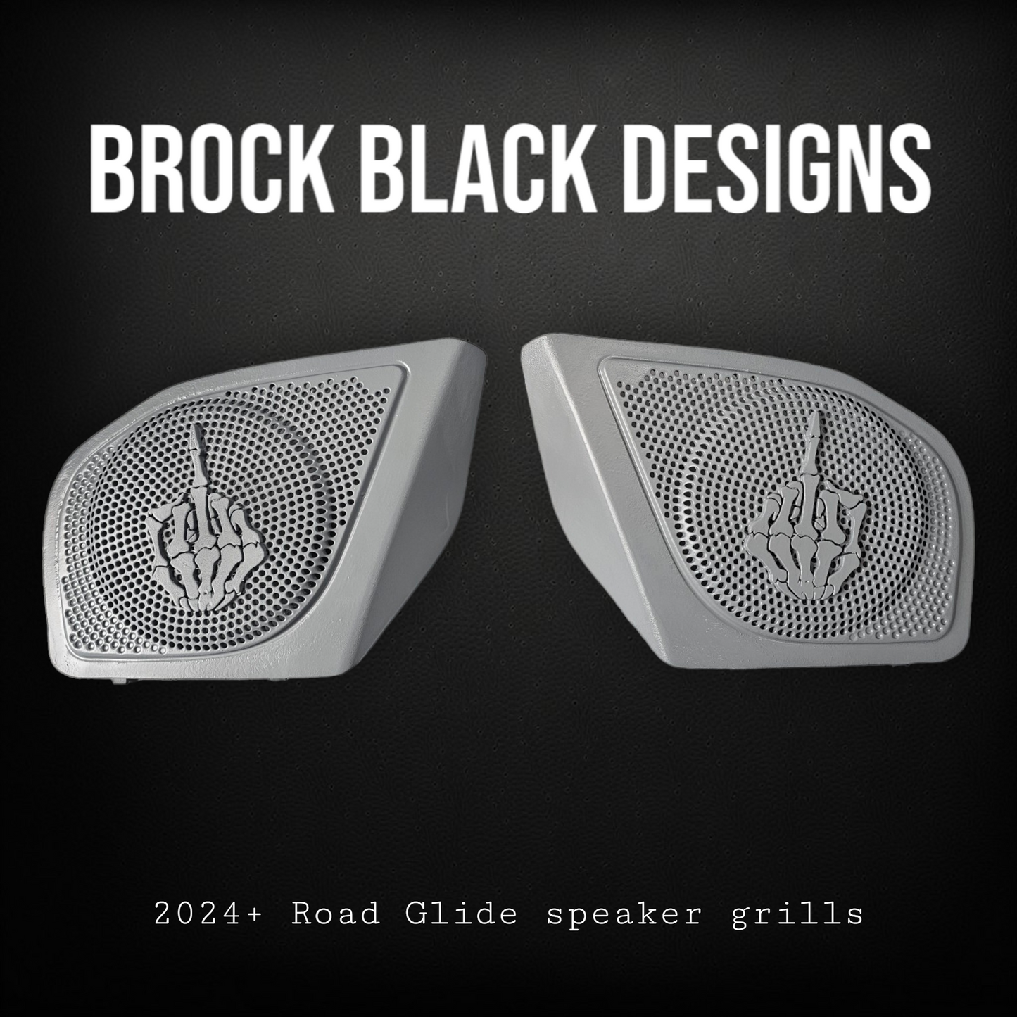 98-2024+ Road Glide 3D middle finger speakers grill covers set