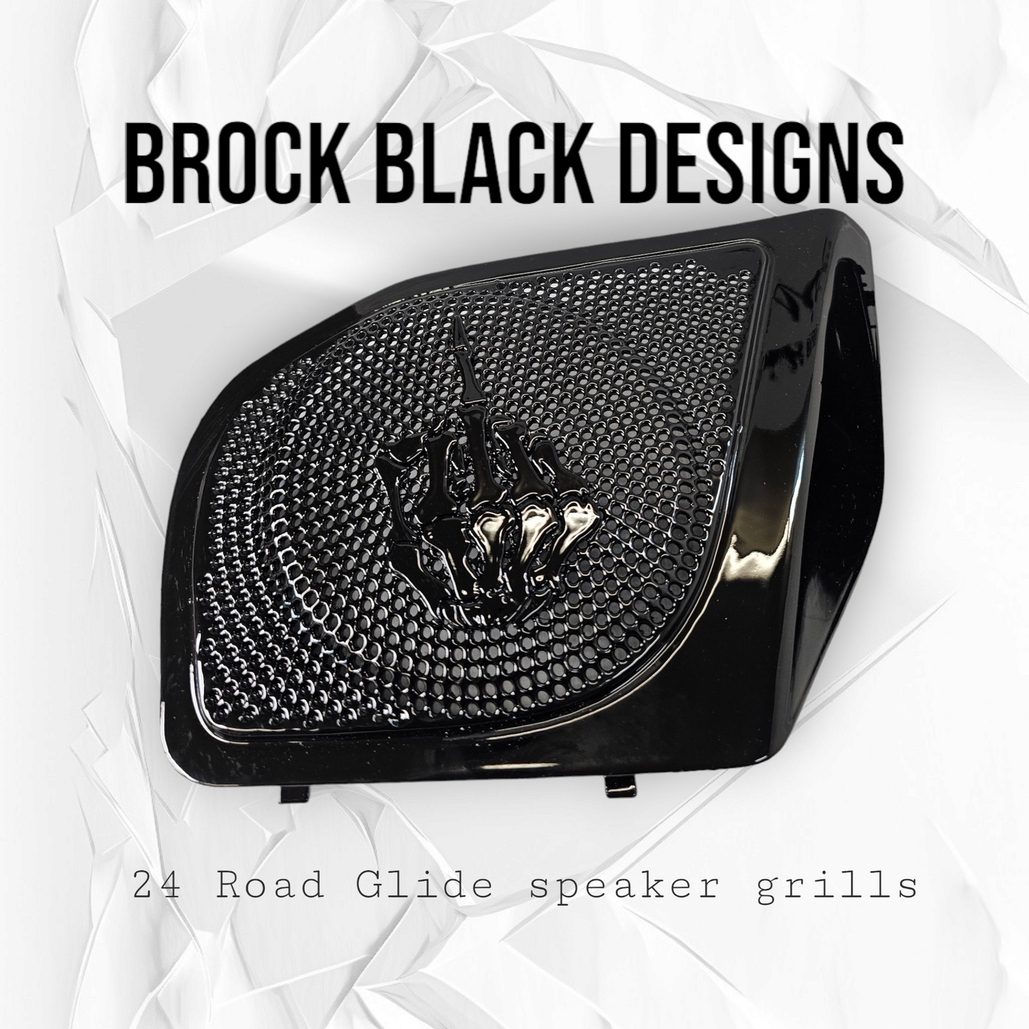 98-2024+ Road Glide 3D middle finger speakers grill covers set