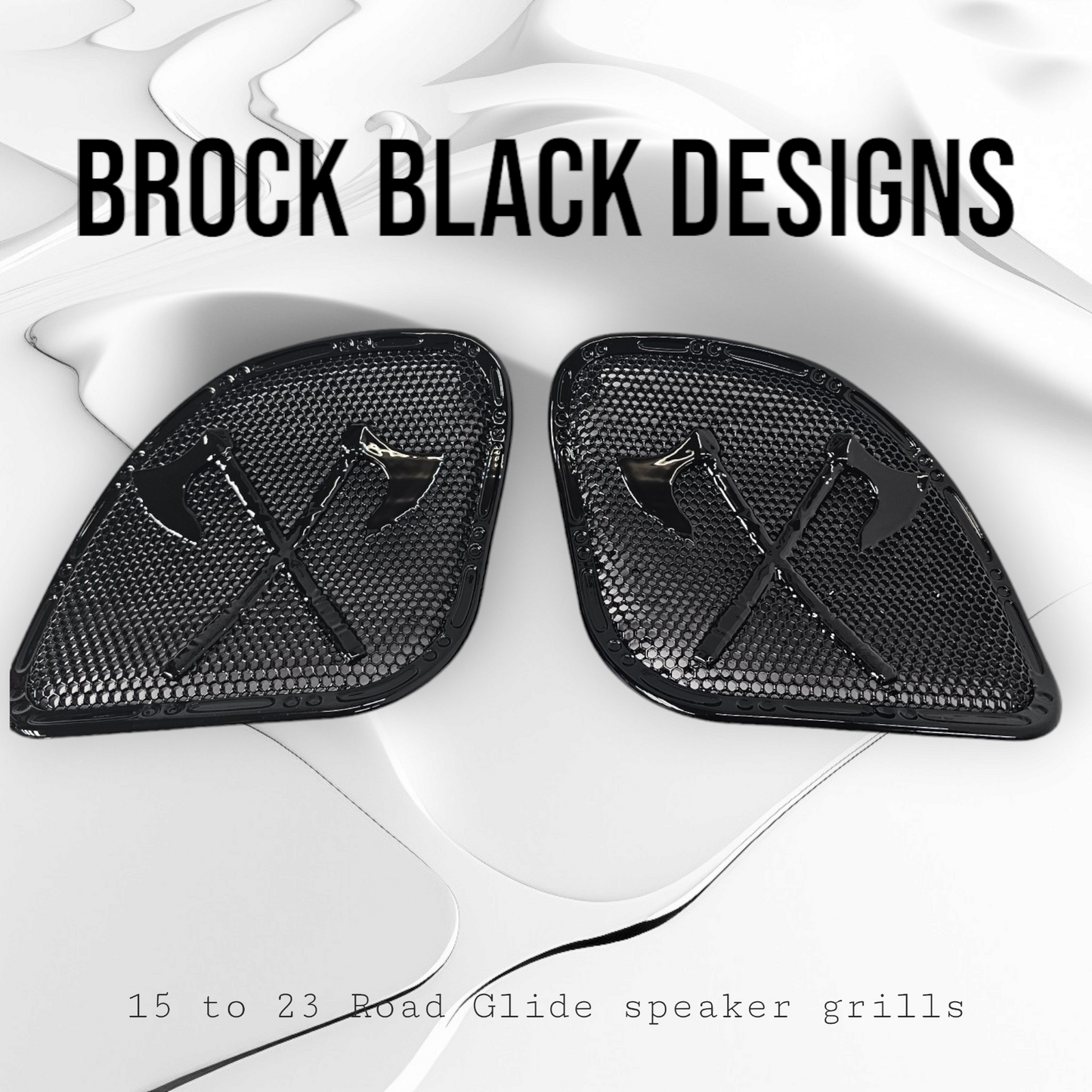 98-2024+ Road Glide 3D Axe speakers grill covers set