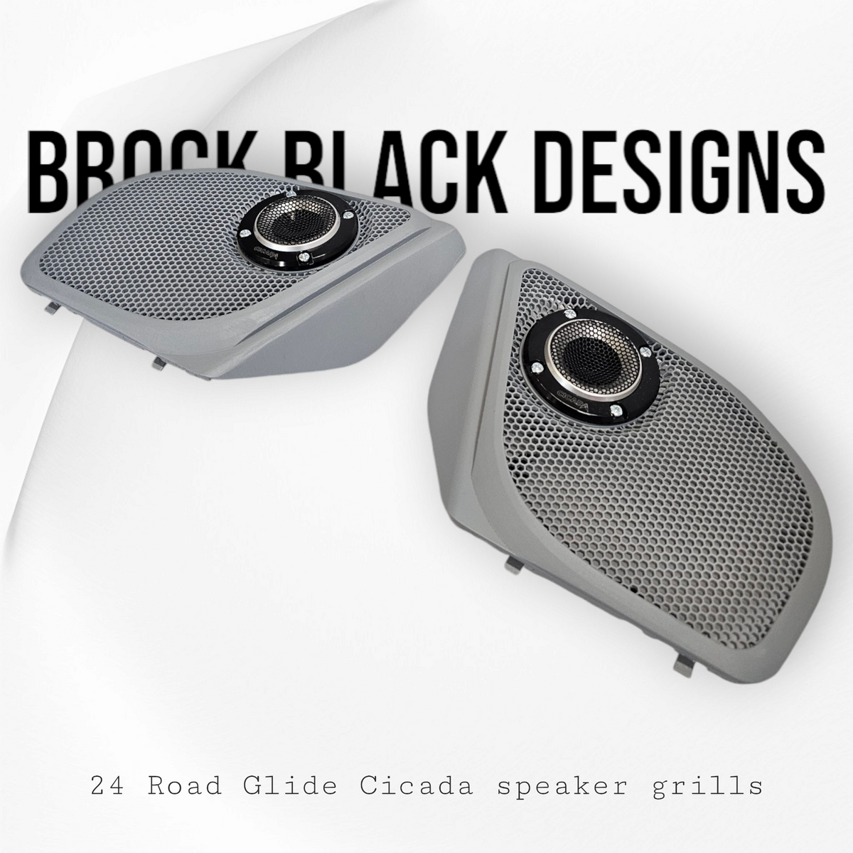 2024+ Road Glide with Cicada tweeter speakers grills set Fireball theme