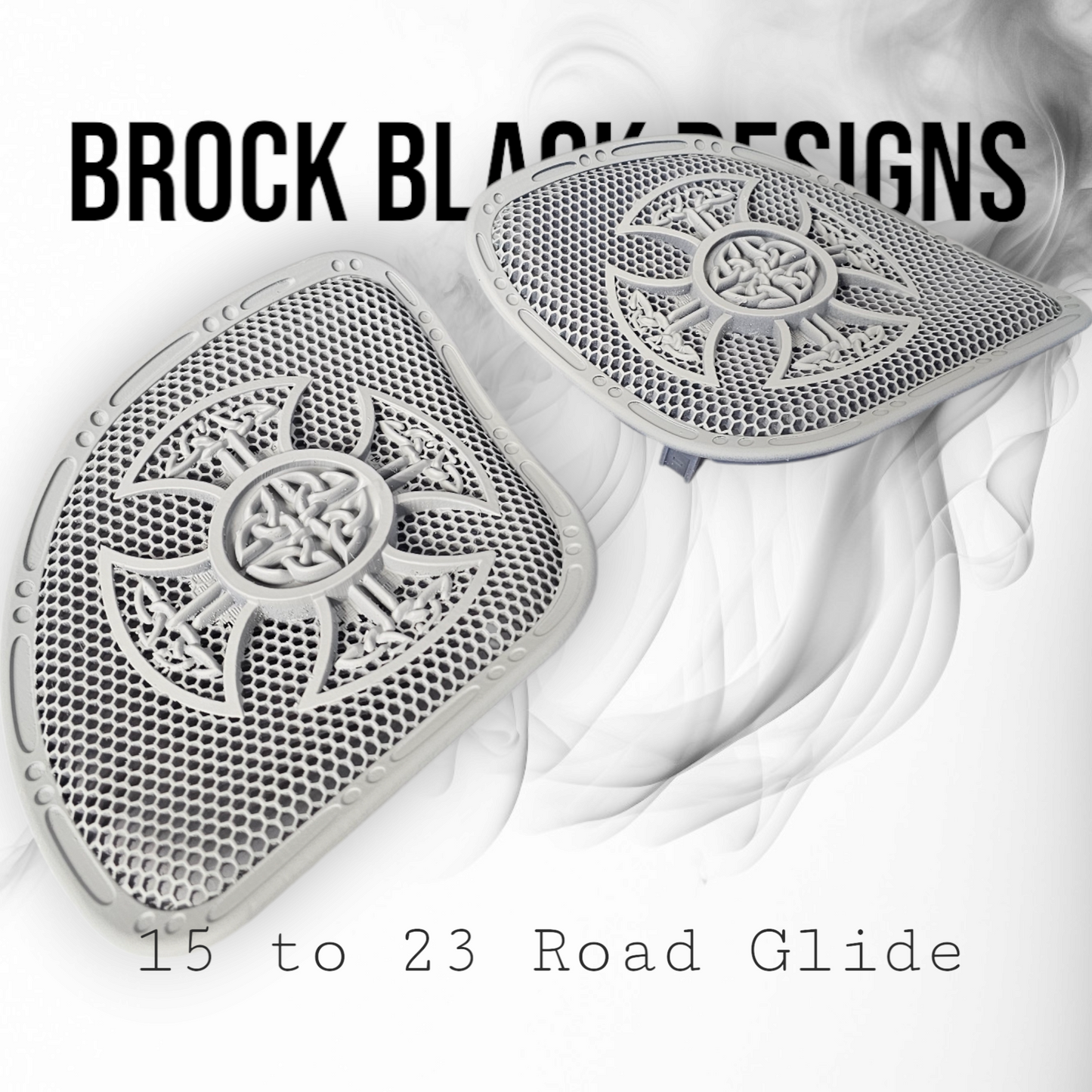 98-2024+ Road Glide 3D Celtic cross speakers grill covers set