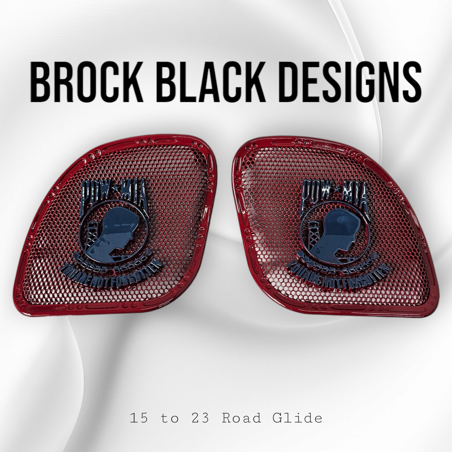 98-2024+ Road Glide 3D POW MIA TRIBUTE speakers grill covers set