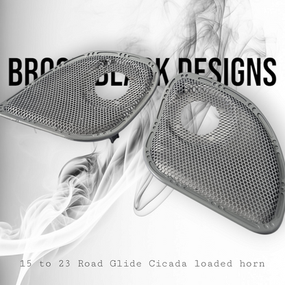 98 to 24+ Road Glide with Cicada speakers grill covers set