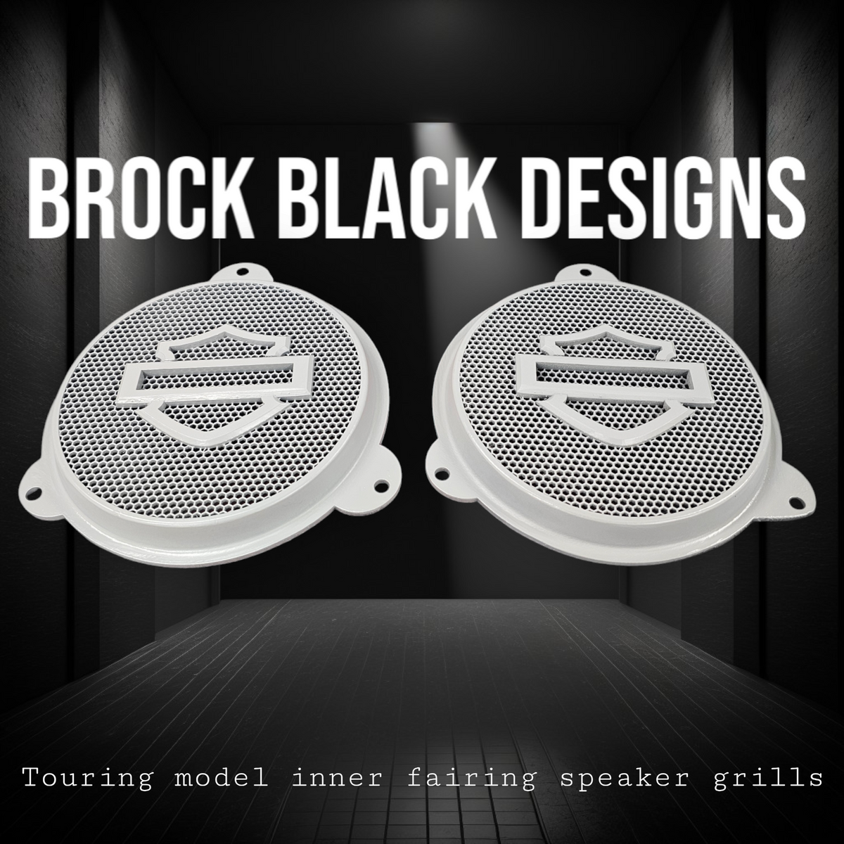 97-25+ Harley inner 3D shield speakers grill covers set