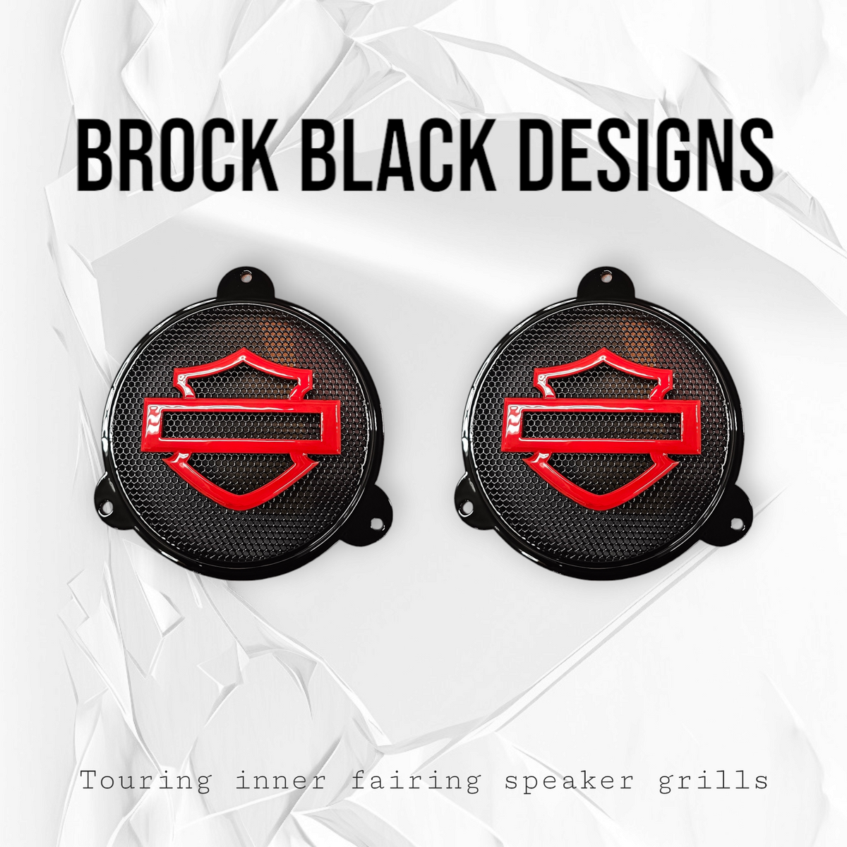 97-25+ Harley inner 3D shield speakers grill covers set