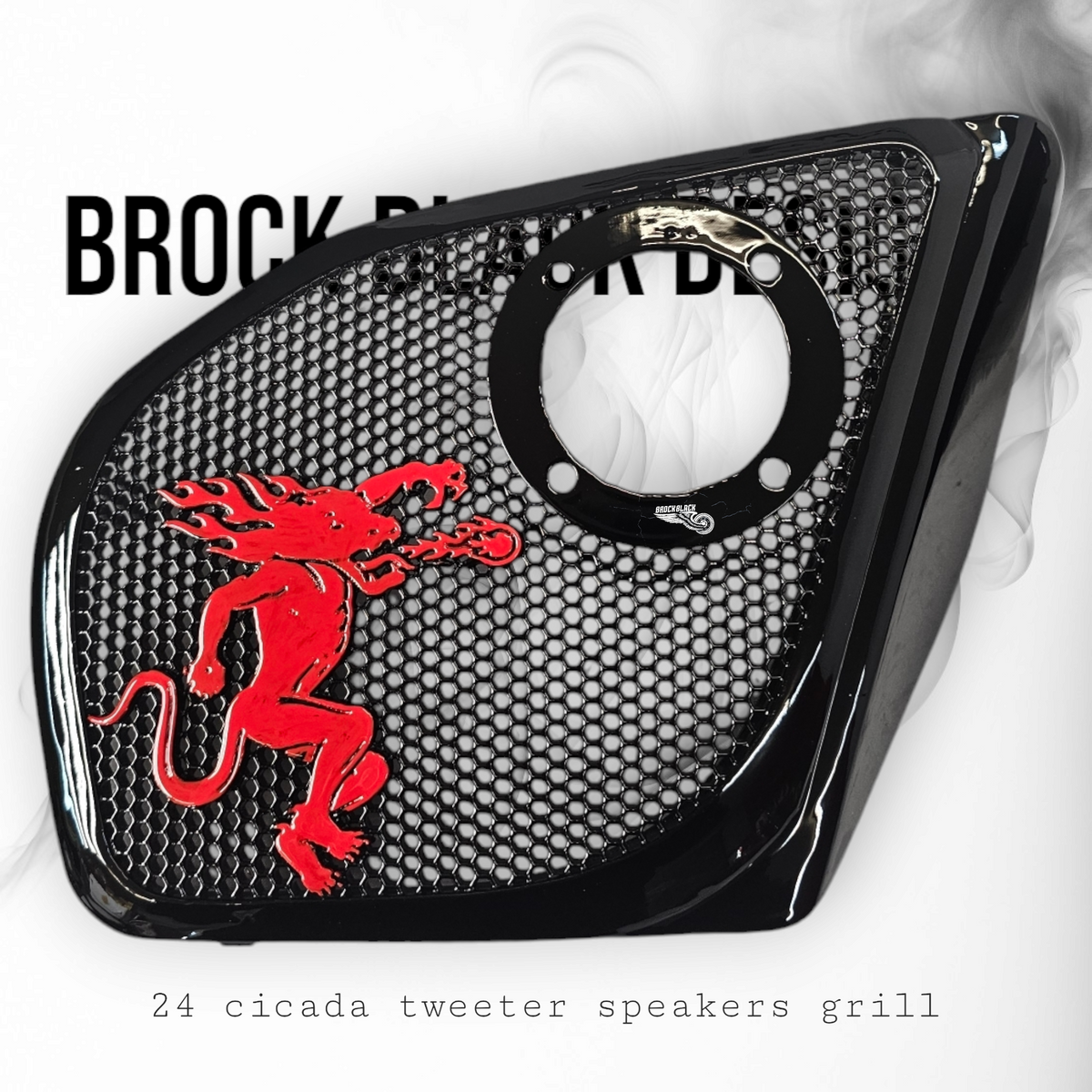 2024+ Road Glide with Cicada tweeter speakers grills set Fireball theme