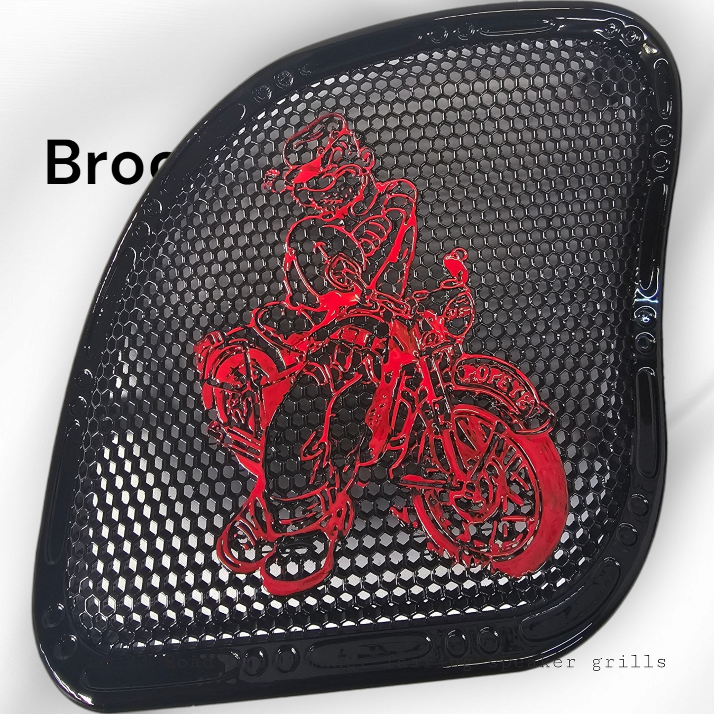 98 to 2024+ Road Glide 3D Popeye speakers grill covers set