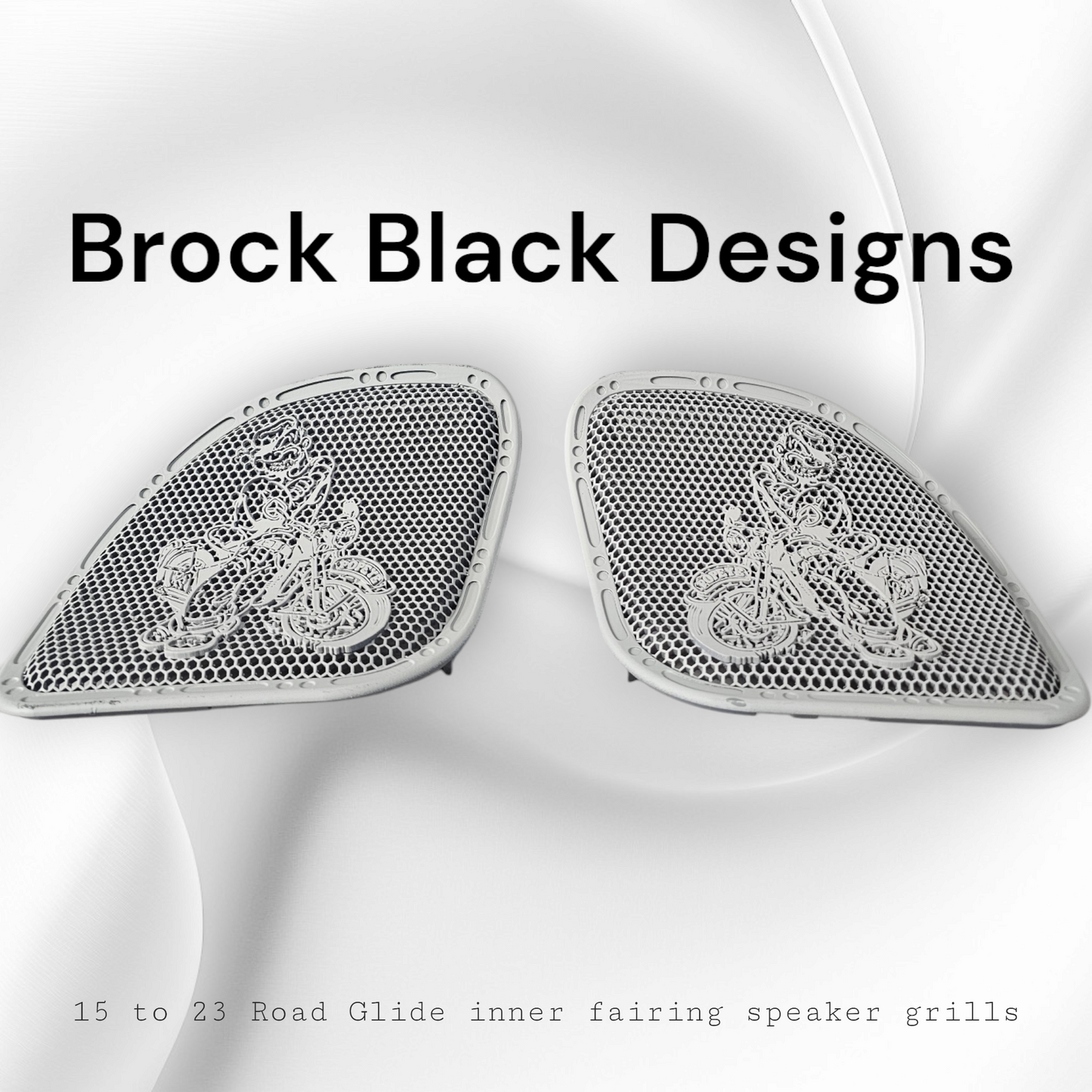 98 to 2024+ Road Glide 3D Popeye speakers grill covers set