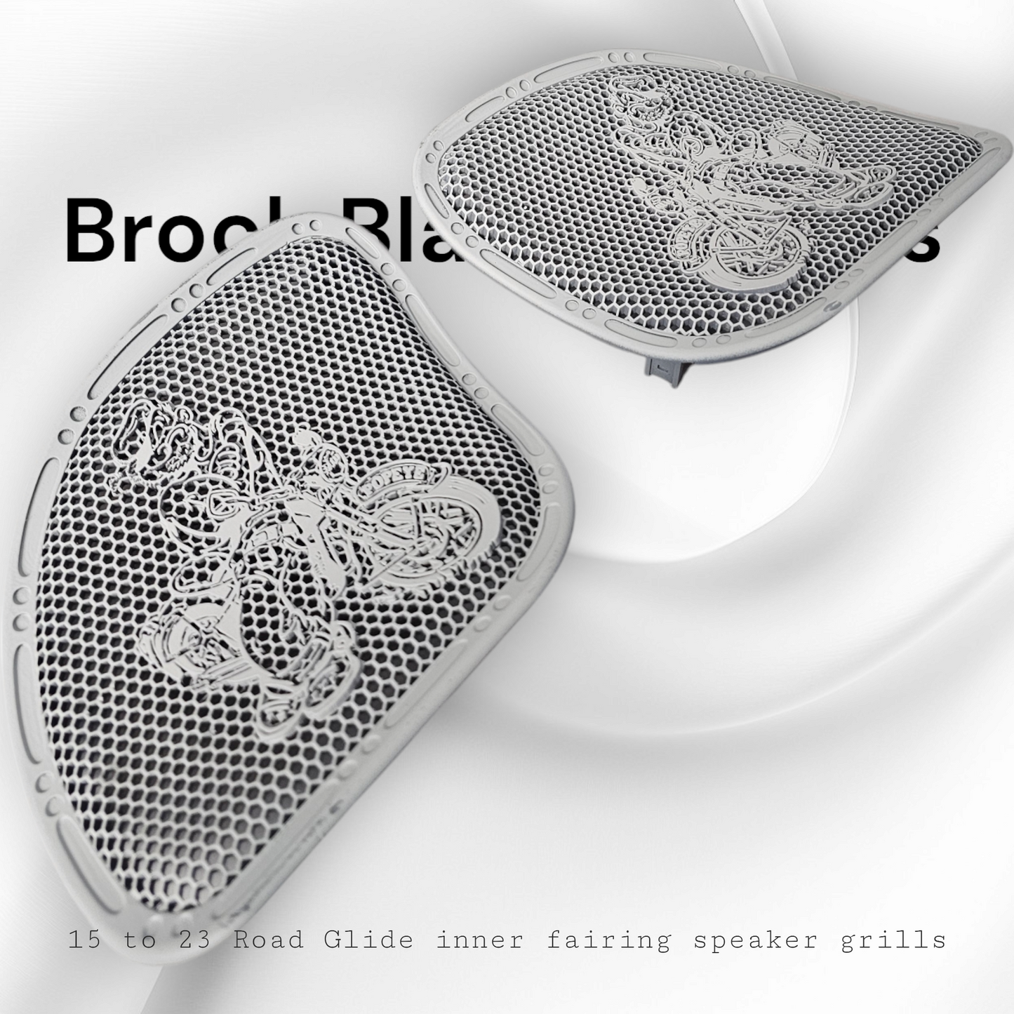 98 to 2024+ Road Glide 3D Popeye speakers grill covers set