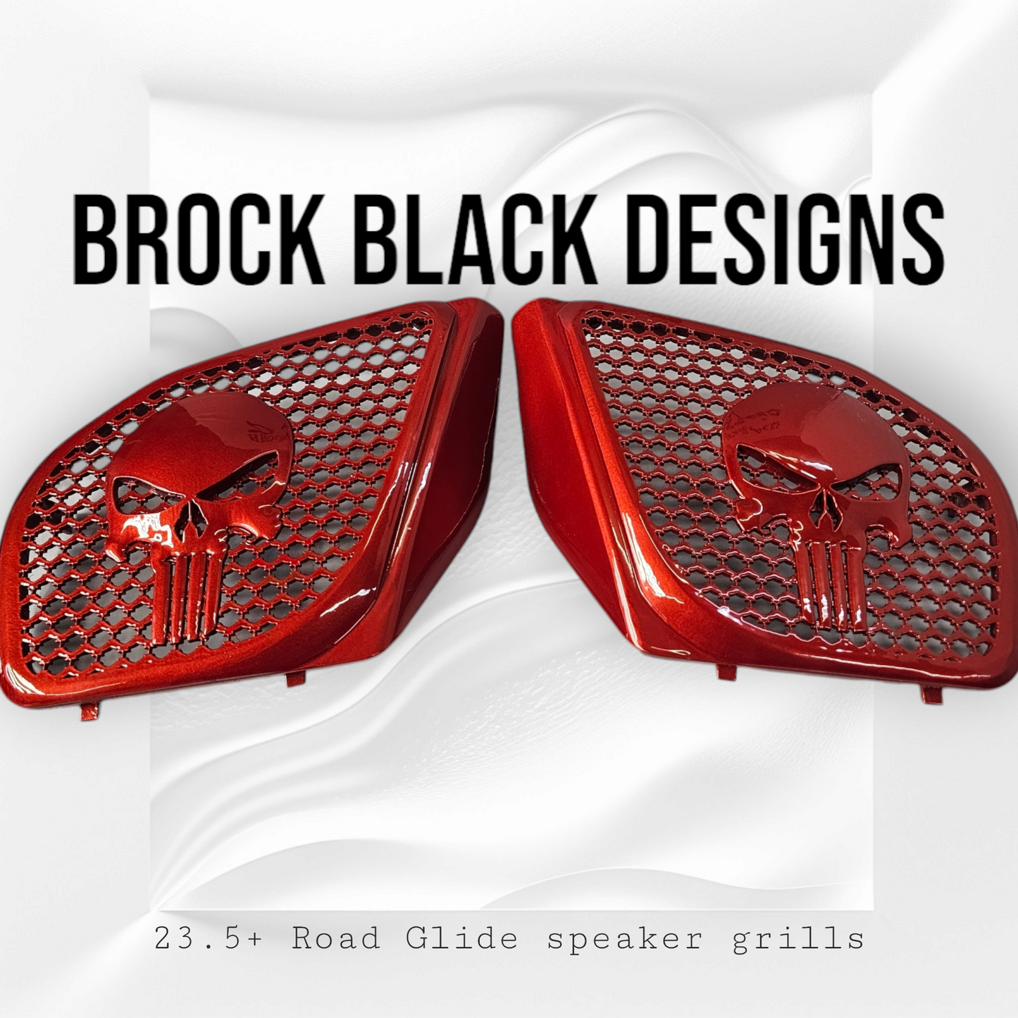 98-2024+ Road Glide 3D punisher speakers grill covers set