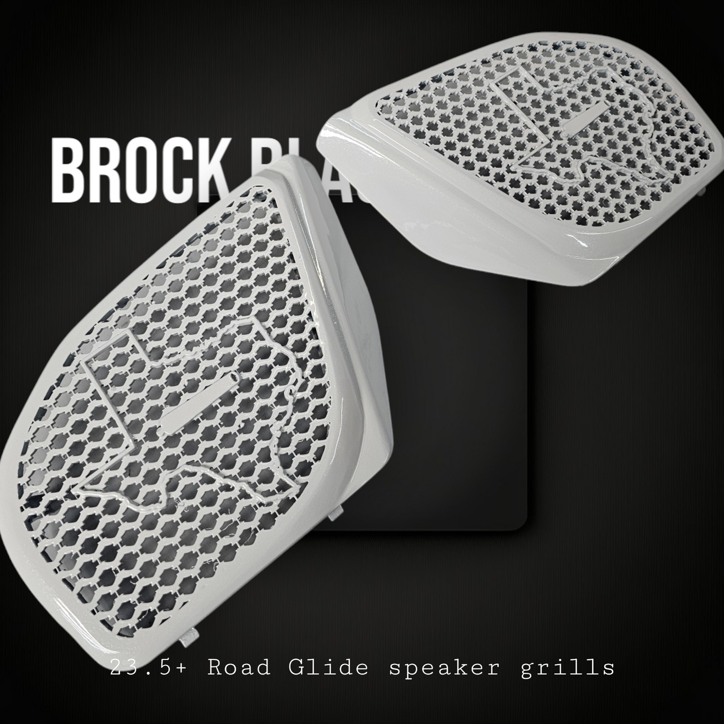 98 to 2024+ Road Glide 3D Texas speakers grill covers set