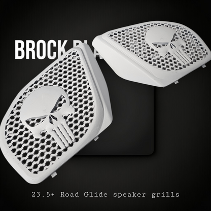 98-2024+ Road Glide 3D punisher speakers grill covers set