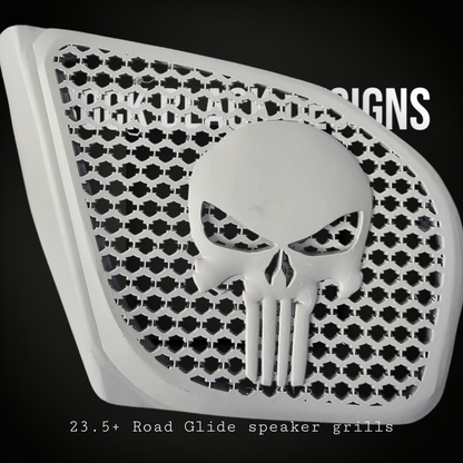 98-2024+ Road Glide 3D punisher speakers grill covers set