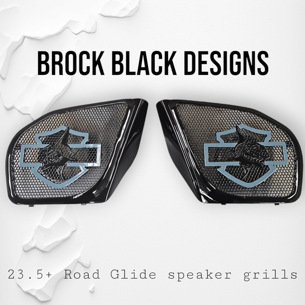 98-2024+ Road Glide 3D shark speakers grill covers set