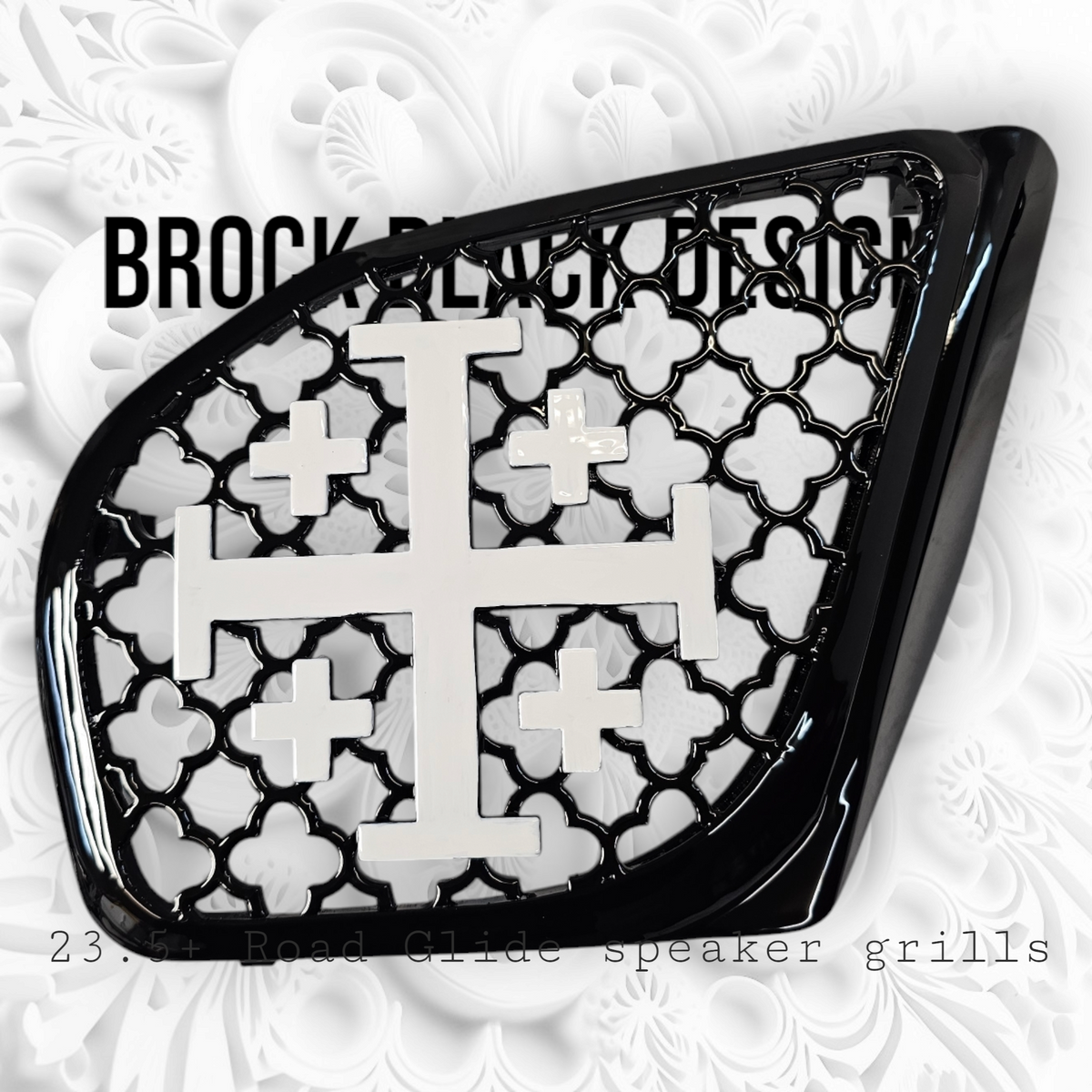 98-2024+ Road Glide 3D 5 fold cross speakers grill covers set