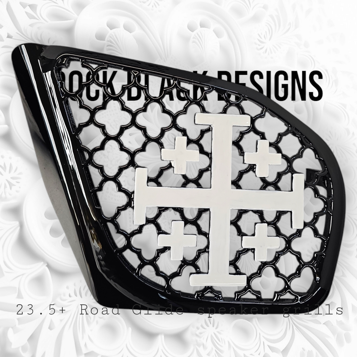 98-2024+ Road Glide 3D 5 fold cross speakers grill covers set