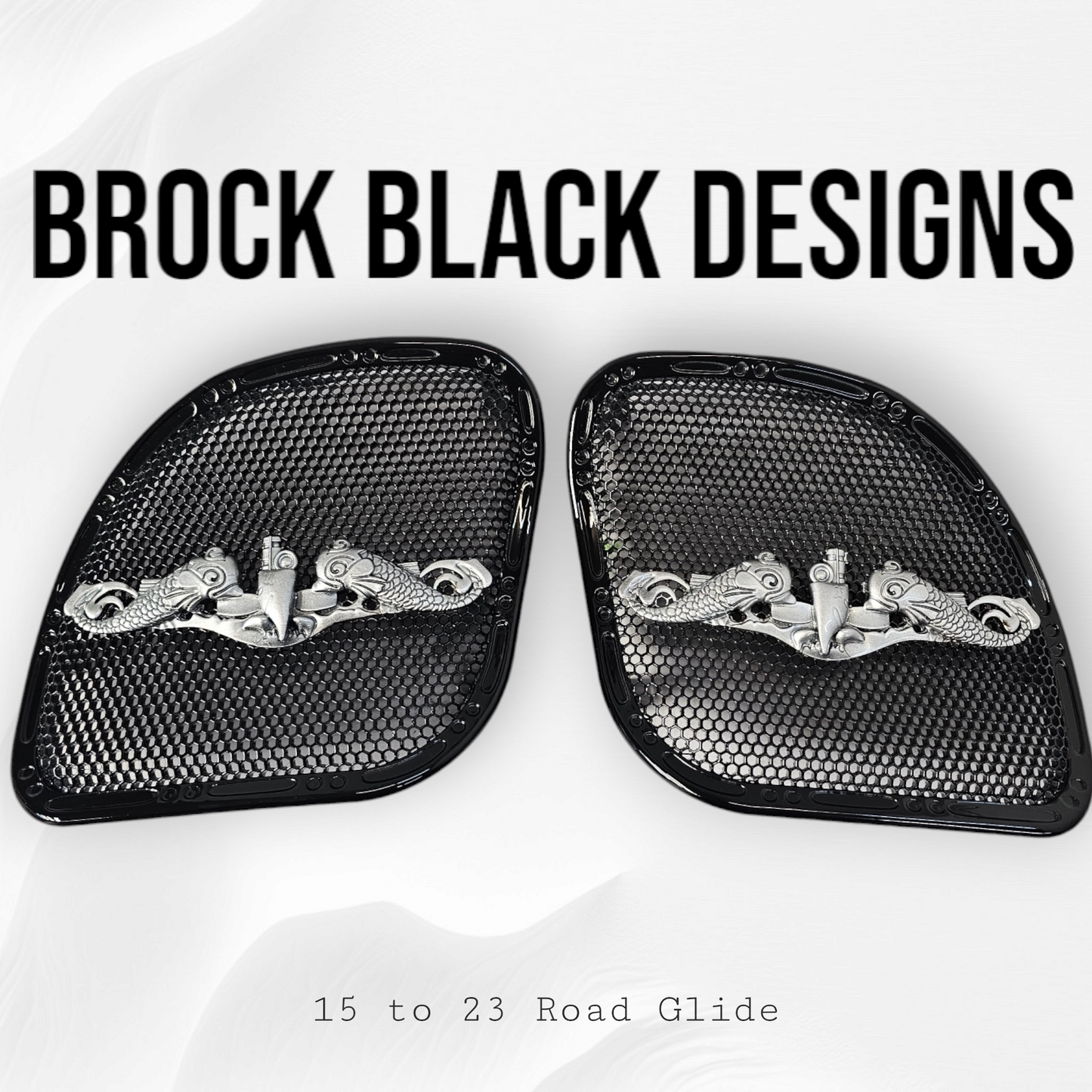 98-2025+ Road Glide 3D Navy Enlisted Submarine Dolphins speakers grill covers set