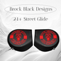 97-25+ Touring 3D FAFO webbed skull speakers grill covers set