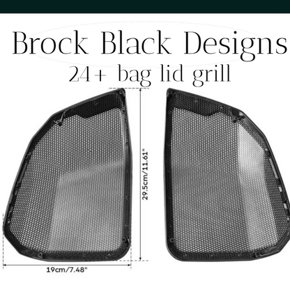 24+ Harley Davidson bag lid Speaker Grill Cover Ancient Skull