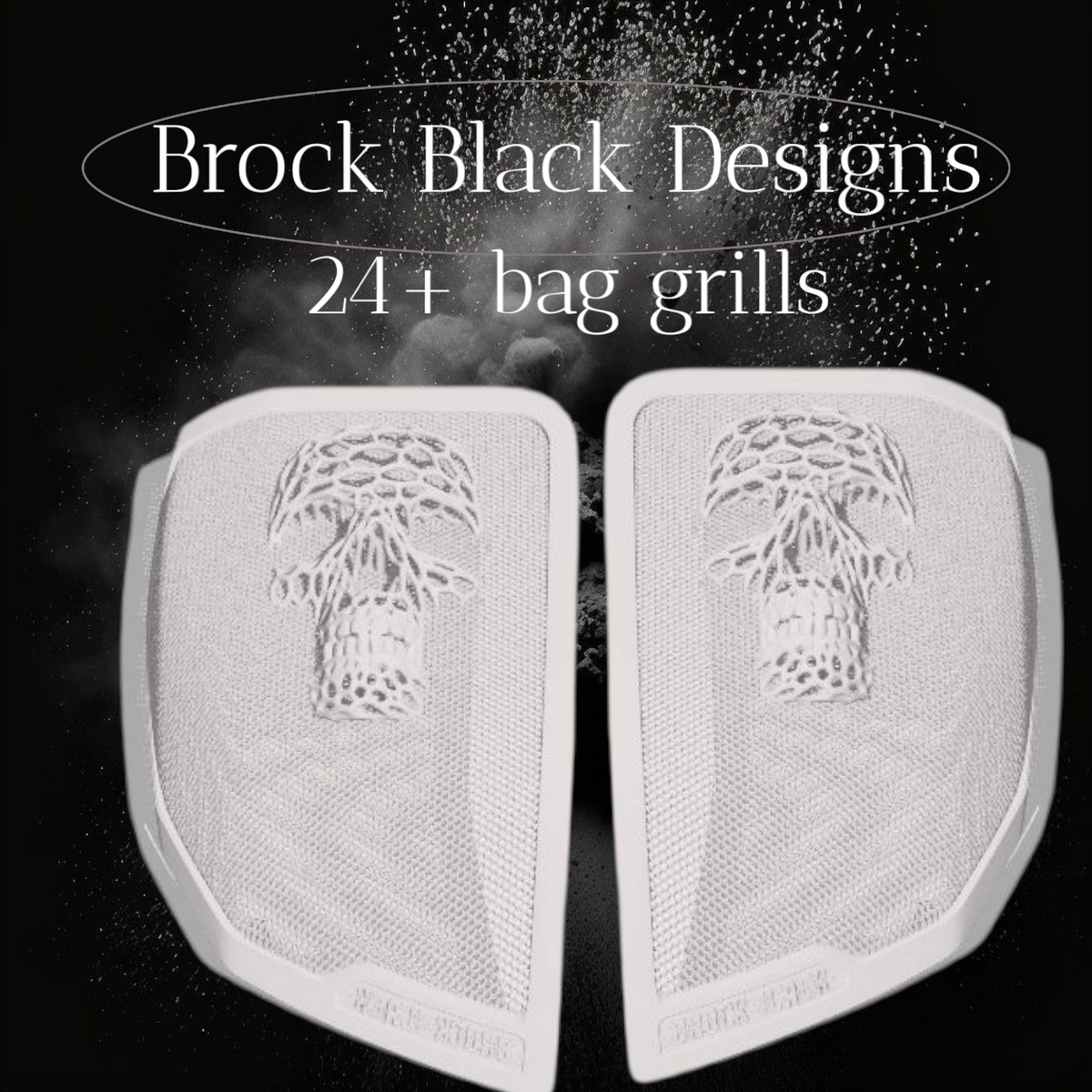 24+ Harley Davidson bag lid Speaker Grill Cover webbed skull